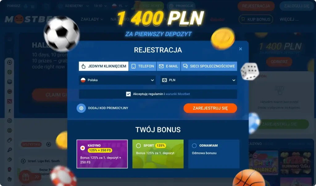 Mostbet rejestracja