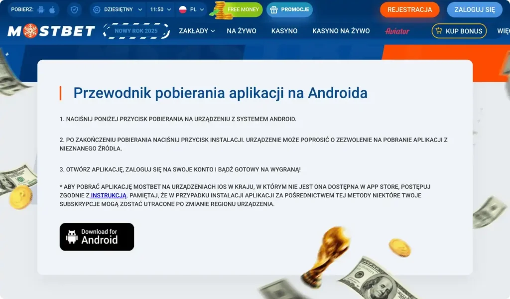 Instrukcje dotyczące instalacji aplikacji Mostbet na oficjalnej stronie internetowej